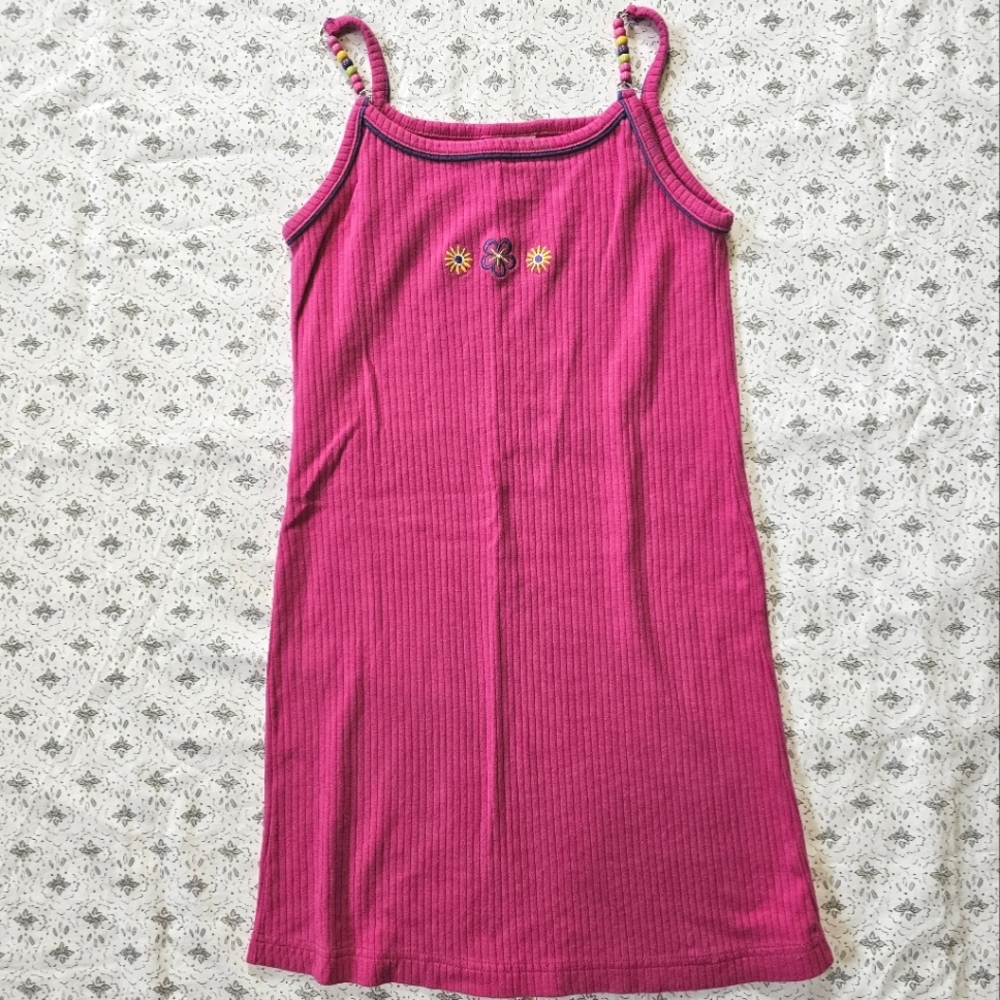 Basic Image Floral Embroidered Dress
